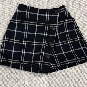Zara Black and White Patterned Skort